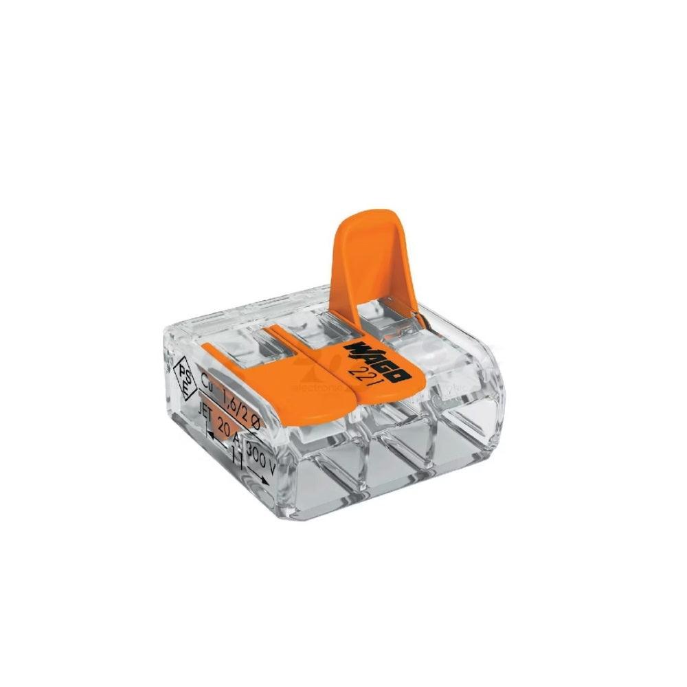 Wago 3-napainen rasialiitin vipu 0.14-4mm²