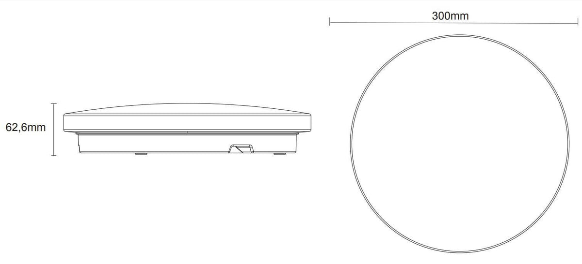Plafondi Airam Gaia Slim R300 Basic, 17W, 1300lm, 3000K, IP20, Ø300mm
