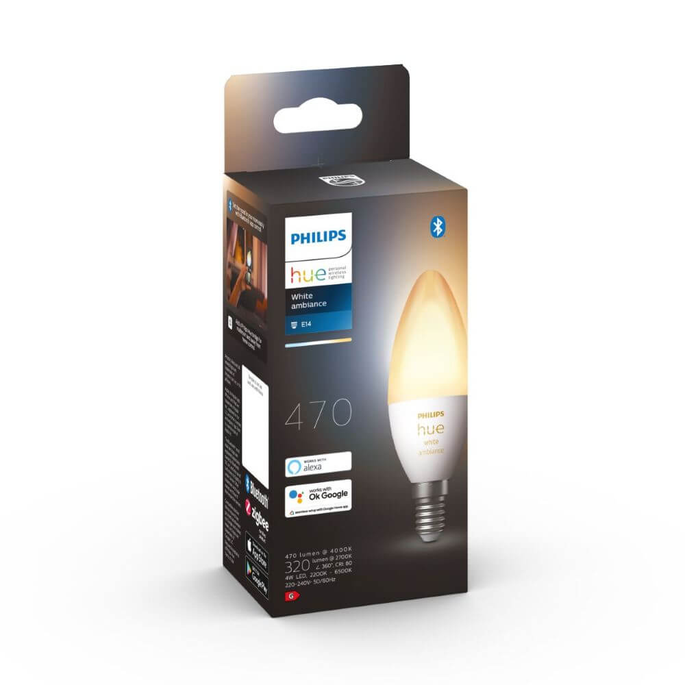 Philips Hue white ambiance E14-älylamppu, 5.2W, 470lm