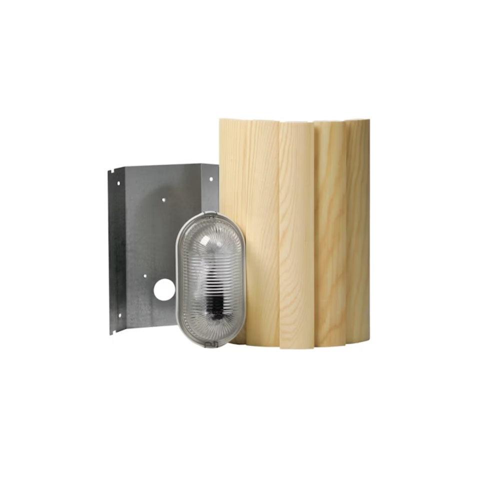 Saunavalaisin Ensto AVH 15.2, IP44, E14, kulma-asennus, vaalea mänty