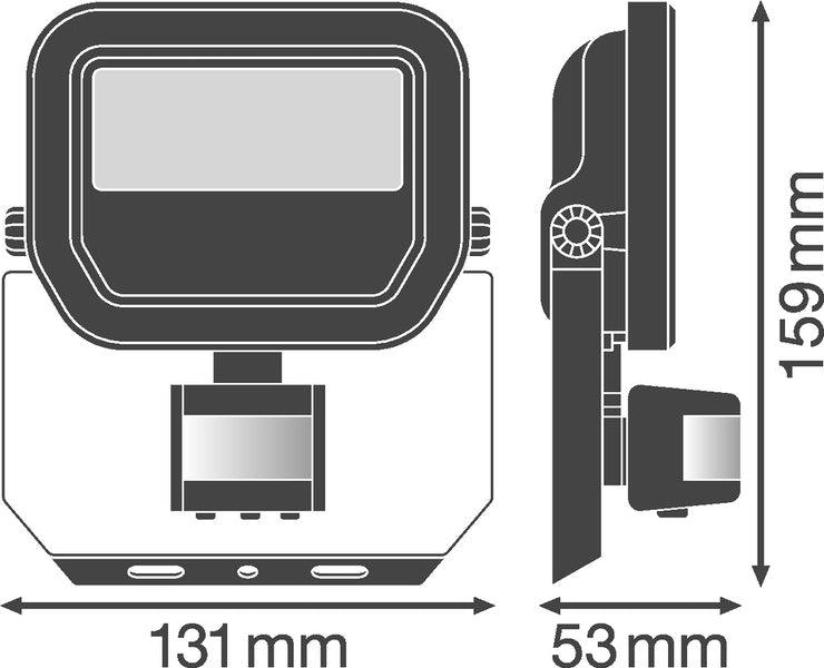 Tunnistinvalonheitin Ledvance Floodlight, 10W, 1100lm, IP65