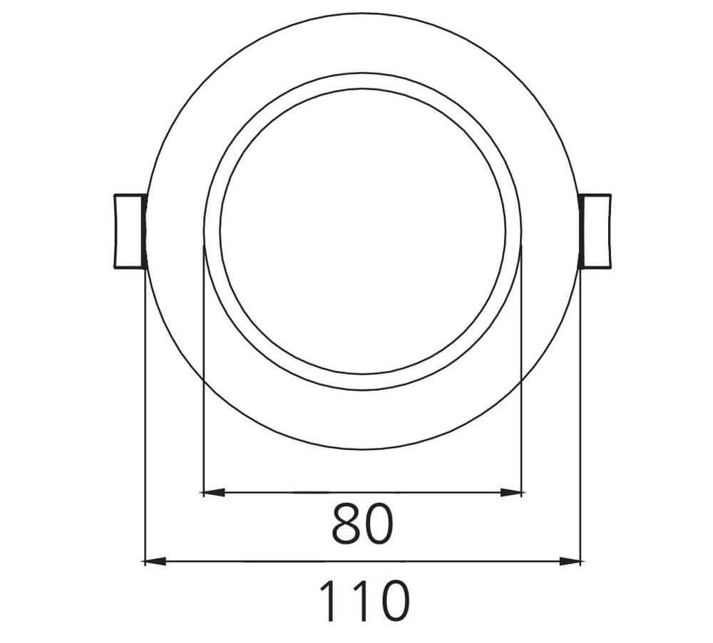 Alasvalo Arten Nova 13W, IP44, himmennettävä, Ø110*38mm, harmaa