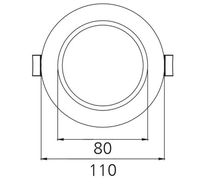 Alasvalo Arten Nova 13W, IP44, himmennettävä, Ø110*38mm, harmaa