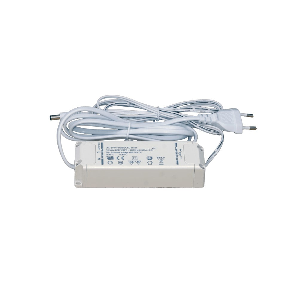 Arten led-virtalähde 40W, 24V, IP20, pistotulpalla