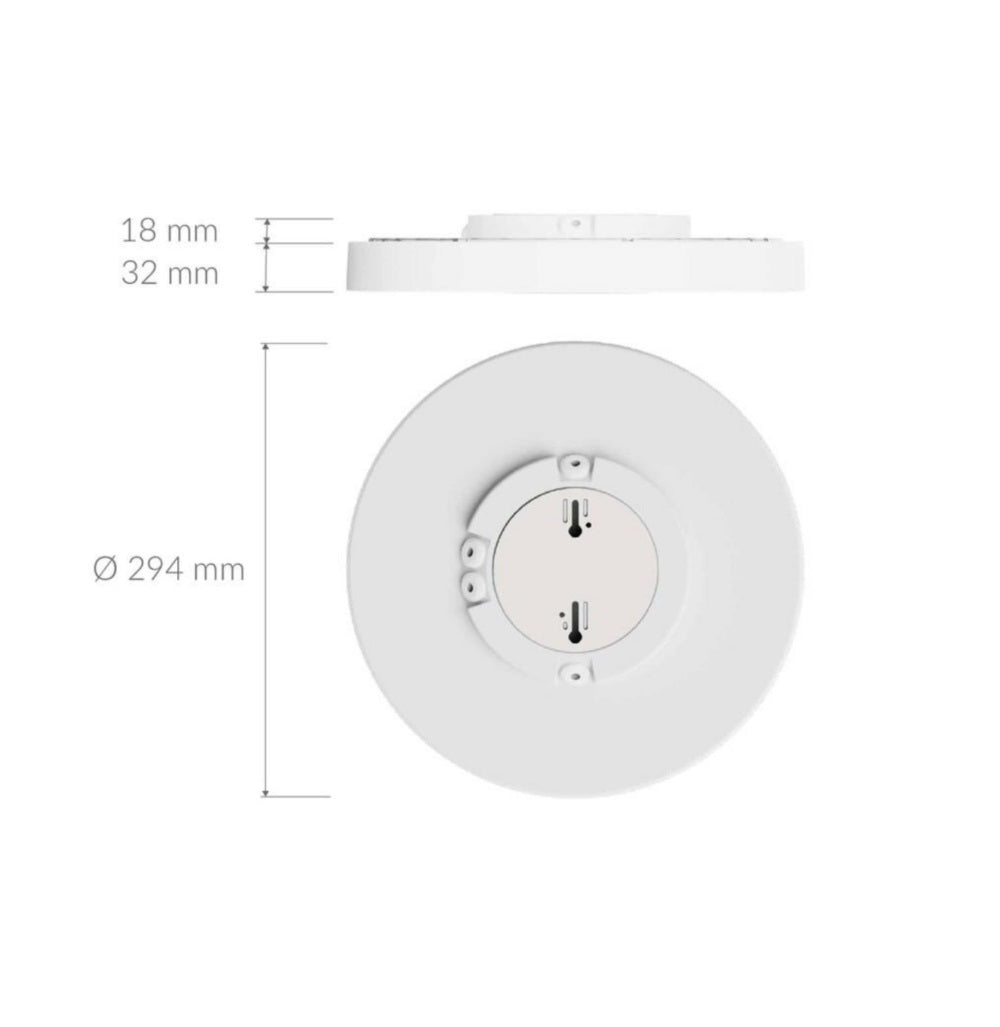 Älykäs tunnistinvalaisin Plejd CCL-01-S-B, 22W, 2200-4000K, Ø294mm, IP44, musta