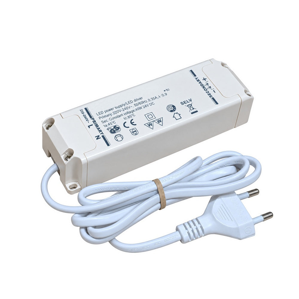 Arten led-virtalähde 40W, 24V, IP20, pistotulpalla