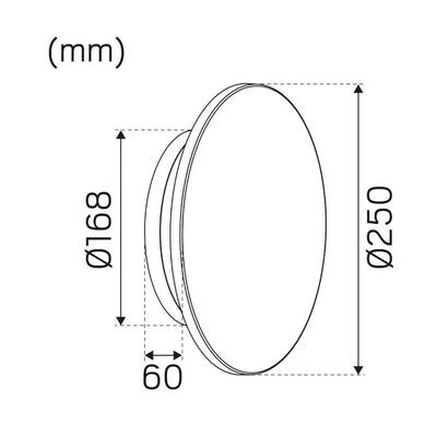 Seinävalaisin Hidealite Circo M, 7.5-22W, 2/3/4K, IP65, valkoinen