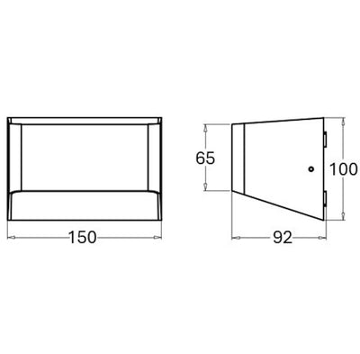 Seinävalaisin Onnline Onnwall W150, 10W, 3000/4000K, IP54, musta