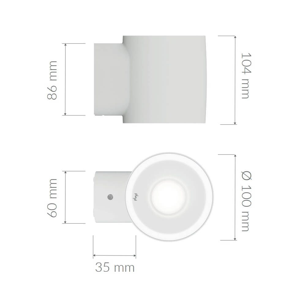 Seinävalaisin Plejd OUT-01, 2200-4000K, 8.3W, IP45, musta